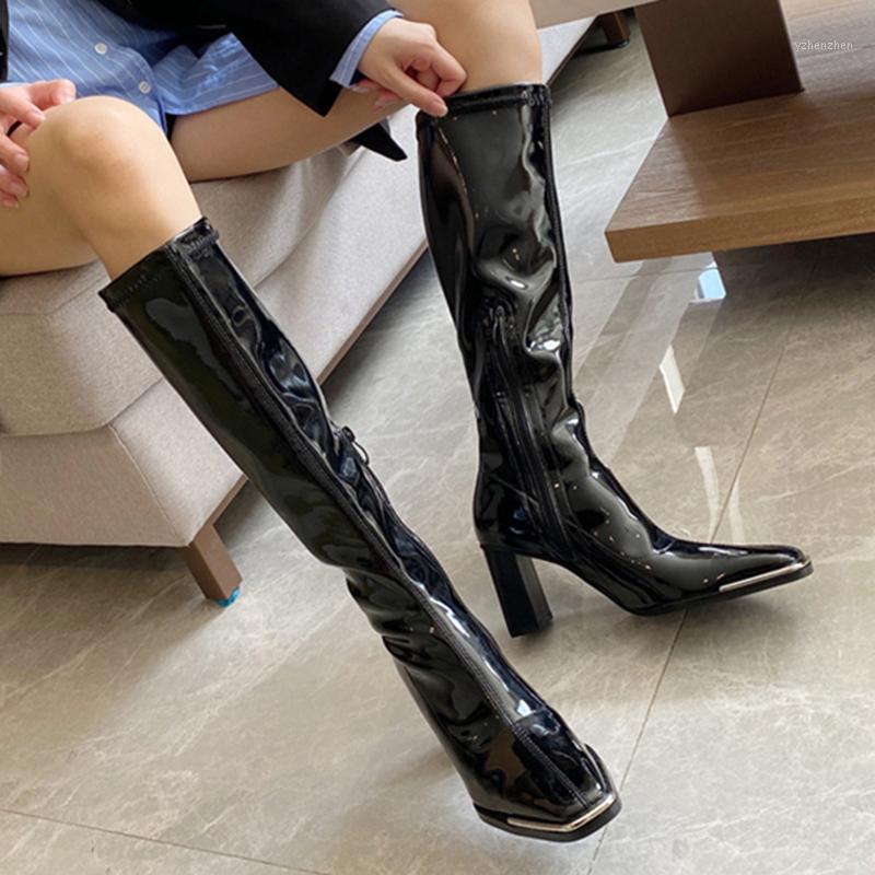 Boots 2021 INS Luxury Women Black Thick High Heels Long Winter Suqare Toe Knee Patent Leather Thigh Knight1
Boots 2021 INS Luxury Women Black Thick High Heels Long Winter Suqare Toe Knee Patent Leather Thigh Knight1