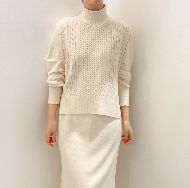 2021 New Female and Dress Combining High-necked Vest the Long-sleeve Sleeve Split Hem Mid-calf in Sweater Ensembles HF3A, Beige
2021 New Female and Dress Combining High-necked Vest the Long-sleeve Sleeve Split Hem Mid-calf in Sweater Ensembles HF3A, Beige