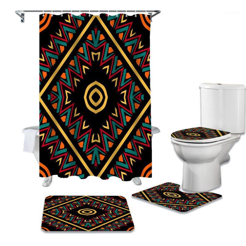 Color Geometric Pattern Shower Curtain Sets Non-Slip Rugs Toilet Lid Cover and Bath Mat Bathroom Curtains Set1
Color Geometric Pattern Shower Curtain Sets Non-Slip Rugs Toilet Lid Cover and Bath Mat Bathroom Curtains Set1