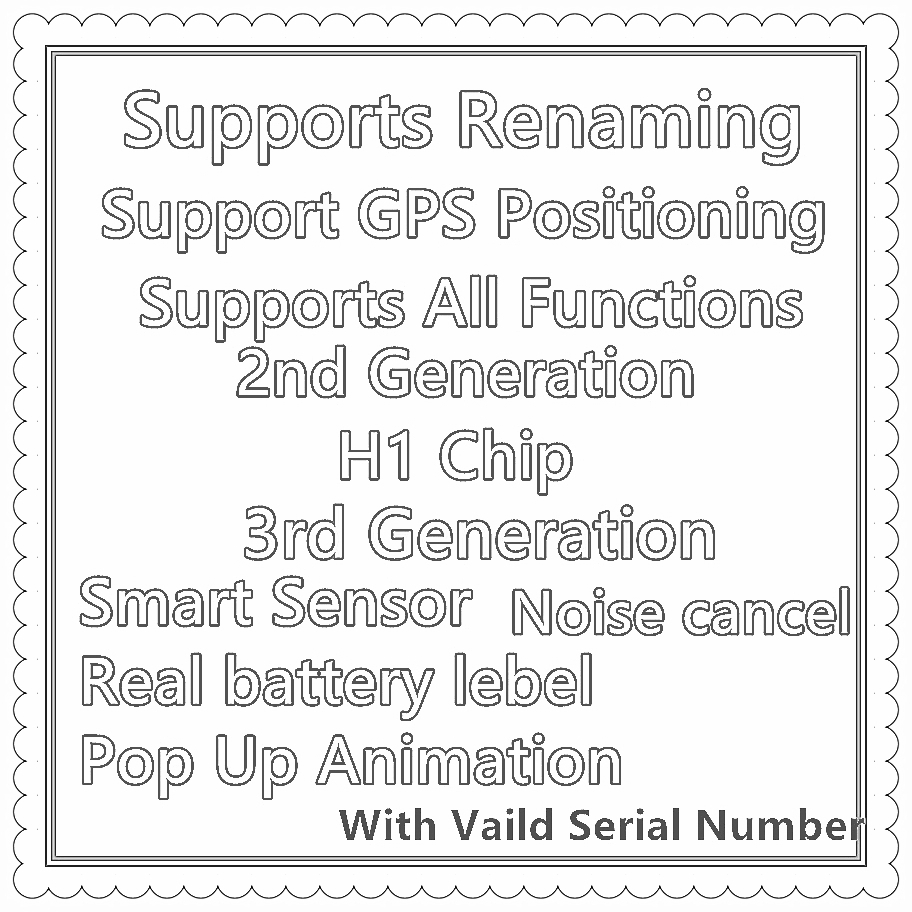 Earphones Air Gen 3 AP3 Generation 3 H1 Chip Metal Hinge Wireless Charging Bluetooth Headphones pods Pro AP2 2nd Generation Earbuds, Valid serial number
Earphones Air Gen 3 AP3 Generation 3 H1 Chip Metal Hinge Wireless Charging Bluetooth Headphones pods Pro AP2 2nd Generation Earbuds, Valid serial number