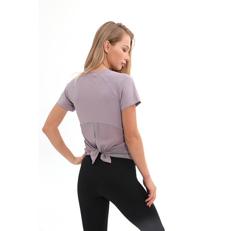 Women Sexy Open Back Sport Solid Yoga Shirts LU-74 Tie Workout Short sleeve breathable Tank Tops fitness tops women sport shirt, Li ming ash
Women Sexy Open Back Sport Solid Yoga Shirts LU-74 Tie Workout Short sleeve breathable Tank Tops fitness tops women sport shirt, Li ming ash