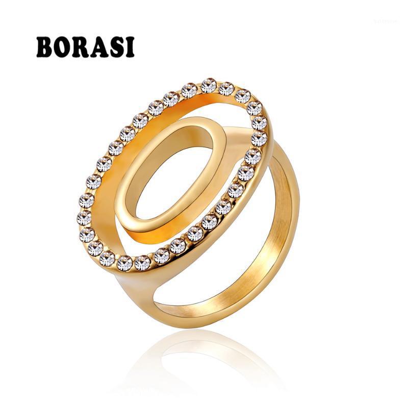 BORASI Top Quality Double Oval Inner Oval Rings For Women Trendy Crystal Rings Stainless Steel Women Fashion Brand Jewelry1
BORASI Top Quality Double Oval Inner Oval Rings For Women Trendy Crystal Rings Stainless Steel Women Fashion Brand Jewelry1