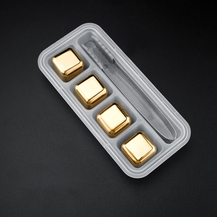 4pcs/set Gold Cube Ice Frozen Mold Stainless Steel Ice Metal Model tongs Coffee Drink Whisky Bar Ice Wine Stone Creative Supplies DHE3419
4pcs/set Gold Cube Ice Frozen Mold Stainless Steel Ice Metal Model tongs Coffee Drink Whisky Bar Ice Wine Stone Creative Supplies DHE3419