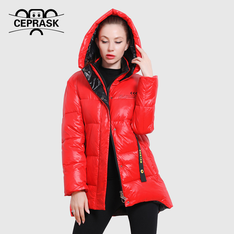 CEPRASK New Winter Jacket Women Casual Loose Thick Parkas Plus Size Fashion Bright Colors Hooded Warm Winter Coat Outerwear 201217