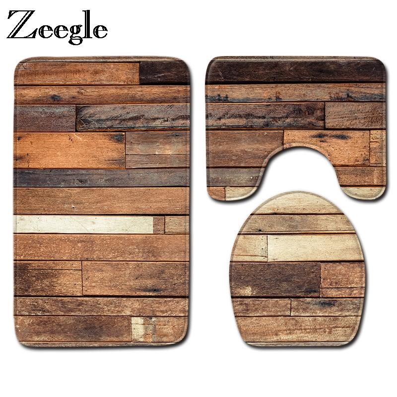 Zeegle 3Pcs Mats For Toilet Bathroom Carpet Wood Grain Bath MatSet Non-slip Bathroom Mat Bath Rug Toilet Set Cover Floor Rugs
Zeegle 3Pcs Mats For Toilet Bathroom Carpet Wood Grain Bath MatSet Non-slip Bathroom Mat Bath Rug Toilet Set Cover Floor Rugs