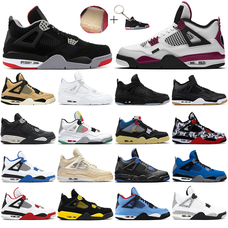 Jumpman 4 4s Basketball Shoes for Men Women Union Travis Scotts white sail metallic green Bred Black Cat outdoor trainers sport sneakers, White;red
Jumpman 4 4s Basketball Shoes for Men Women Union Travis Scotts white sail metallic green Bred Black Cat outdoor trainers sport sneakers, White;red
