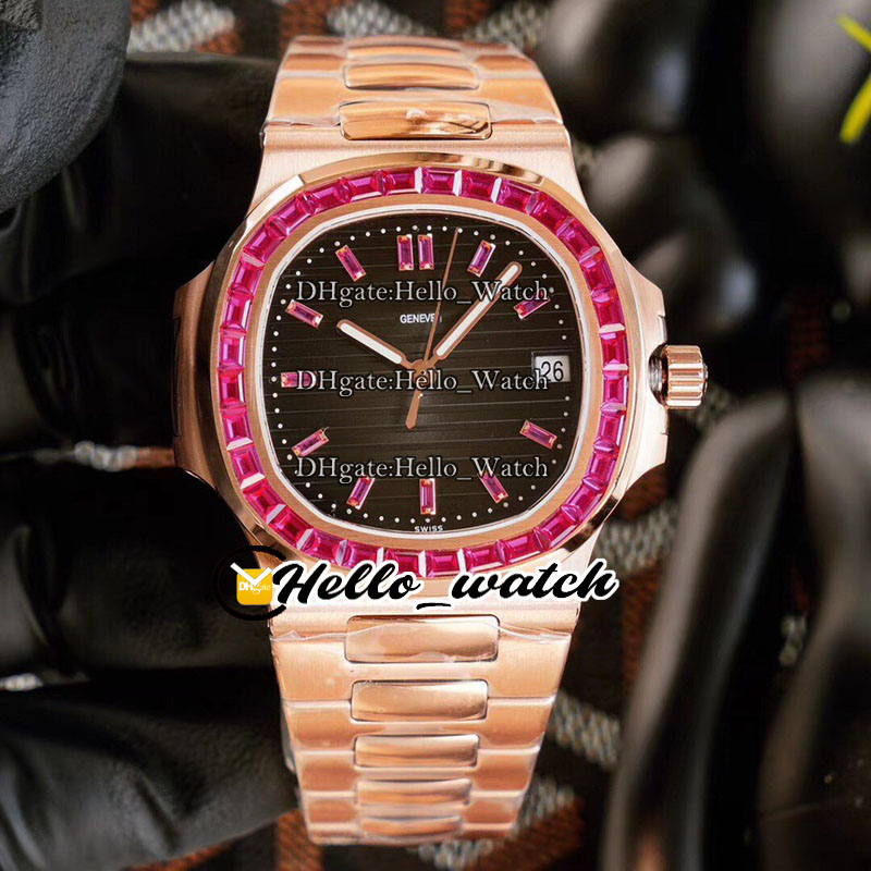 New 5711/113P-01 5711 Black Texture Dial Cal.324 SC Automatic Mens Watch Emerald Square Diamond Bezel Rose Gold Bracelet Watches Hello_watch, Waterproof service
New 5711/113P-01 5711 Black Texture Dial Cal.324 SC Automatic Mens Watch Emerald Square Diamond Bezel Rose Gold Bracelet Watches Hello_watch, Waterproof service
