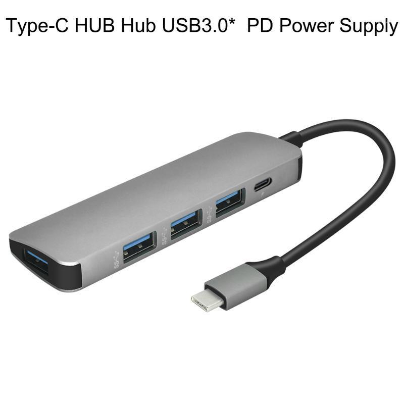 5 in 1 Multi USB Type C Hub PD Power Delivery Port 4 USB 3.0 Ports C Hub Adapter for Pro Thunderbolt1
5 in 1 Multi USB Type C Hub PD Power Delivery Port 4 USB 3.0 Ports C Hub Adapter for Pro Thunderbolt1