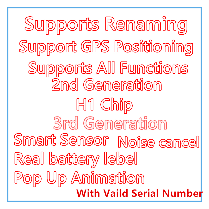 Noise reduction transparent mode Air 3 H1 Chip Rename GPS Wireless Charging Bluetooth Headphones Pods 2 Pro AP2 AP3 Earbuds 2nd Generation, Valid serial number
Noise reduction transparent mode Air 3 H1 Chip Rename GPS Wireless Charging Bluetooth Headphones Pods 2 Pro AP2 AP3 Earbuds 2nd Generation, Valid serial number
