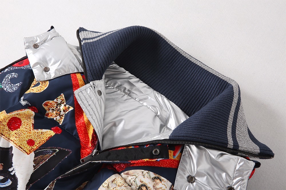 High quality new Temperament Fashion Loose parka Print Vintage XLong women down winter coat Warm Jacket Female Overcoat 200928