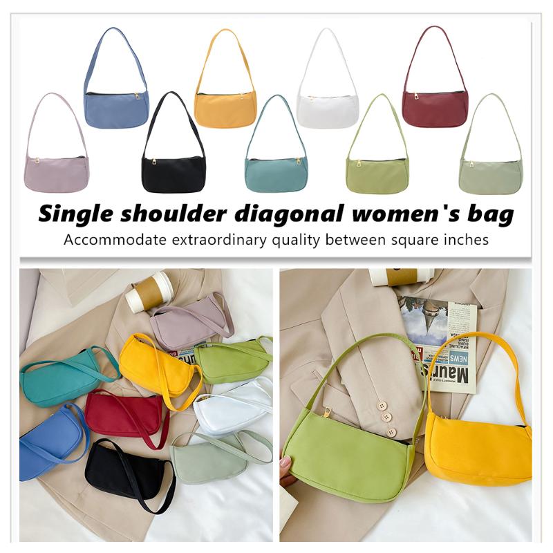 Casual Nylon Top-handle Pouch Female Soid Color Handbag Underarm Tote Bag Clutch Popular Simple Female Daily Bag, Black
Casual Nylon Top-handle Pouch Female Soid Color Handbag Underarm Tote Bag Clutch Popular Simple Female Daily Bag, Black