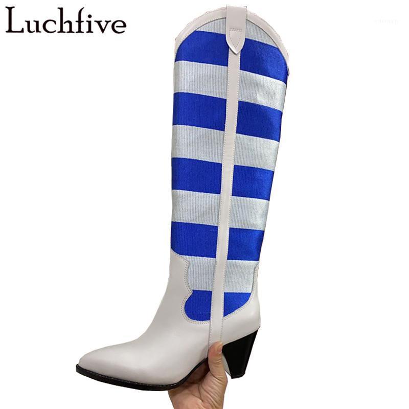 Patchwork Genuine Leather Long Boots Sexy Pointy Toe Shoes Woman Square Heels Women's Boots Big Size Blue Botas Mujer1, Black
Patchwork Genuine Leather Long Boots Sexy Pointy Toe Shoes Woman Square Heels Women's Boots Big Size Blue Botas Mujer1, Black