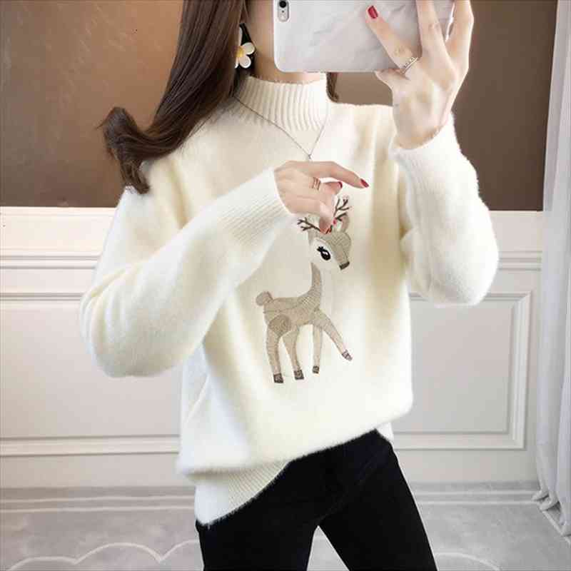 winter knit sweater pullover women fashion imitation mink velvet white cashmere print loose clothes korean female, White;black
winter knit sweater pullover women fashion imitation mink velvet white cashmere print loose clothes korean female, White;black