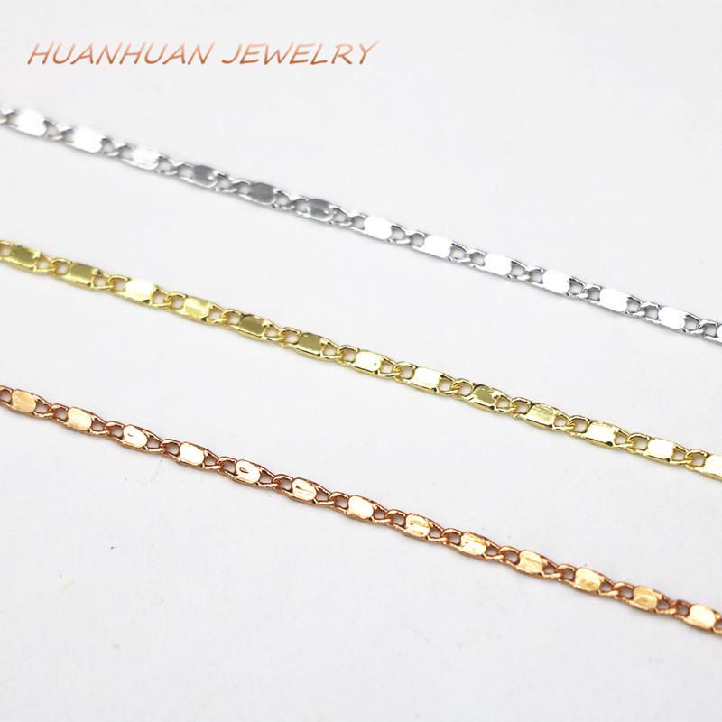 Chains Charms Link Chain Copper Stainless Steel Necklace For Women 0.5x1.5mm Chokers Fashion Jewelry 18inch B3372
Chains Charms Link Chain Copper Stainless Steel Necklace For Women 0.5x1.5mm Chokers Fashion Jewelry 18inch B3372
