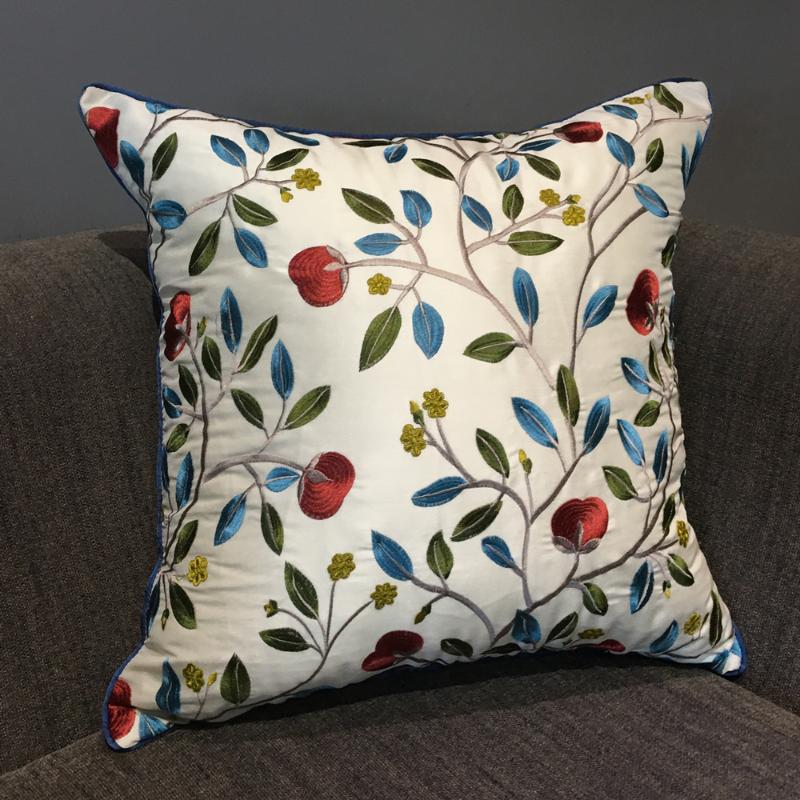 Luxurious Silk-like Embroidery Cushion Cover Blue Flower leaves Sofa Decorative Pillow Case 45x45cm Sell by piece, Bluemix
Luxurious Silk-like Embroidery Cushion Cover Blue Flower leaves Sofa Decorative Pillow Case 45x45cm Sell by piece, Bluemix