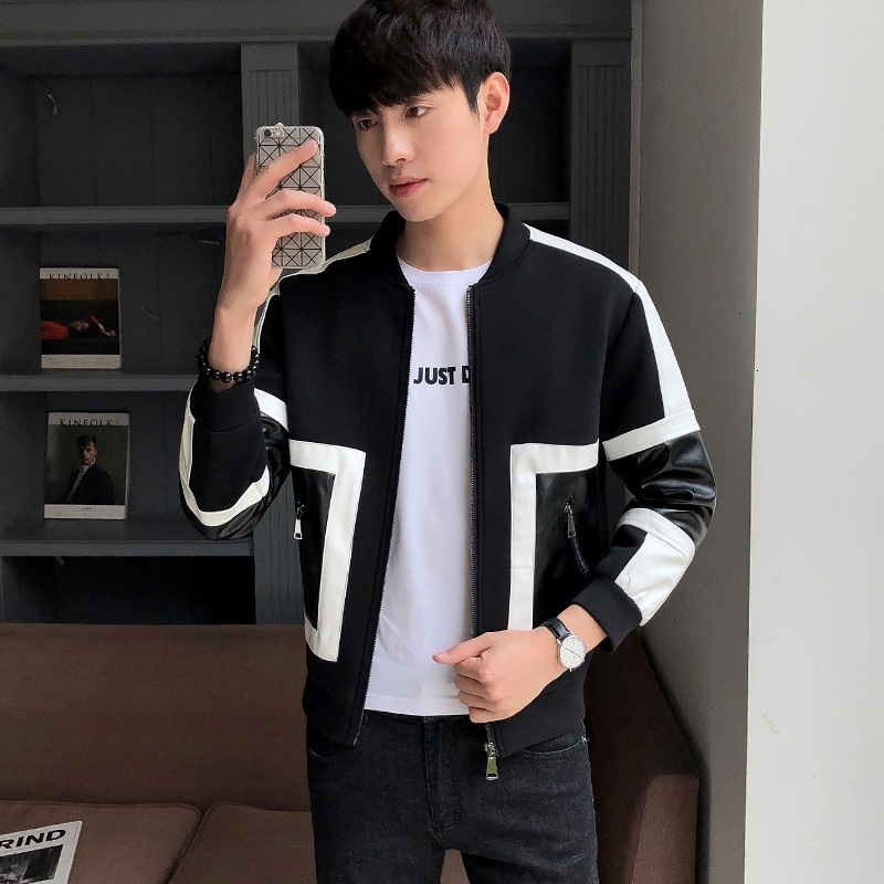 Splice Men's Leather Jacket Jaqueta De Couro Masculinamens Erkek Deri Mont Leather Jackets Coats Motorcycle Leather Jacket Men 201119