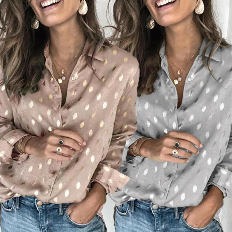 Polka Dot Blouse Women Autumn Long Sleeve Turn-Down Collar Loose Shirts Female Clothes Office Ladies Style Clothing
Polka Dot Blouse Women Autumn Long Sleeve Turn-Down Collar Loose Shirts Female Clothes Office Ladies Style Clothing