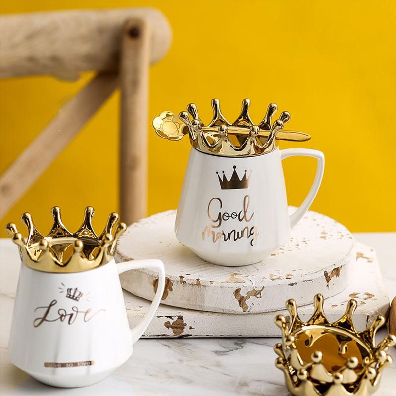 Crown Cup INS Mug Nordic Wind with Spoon Water Bottle Coffee Cup Creative Ceramic Milk for Breakfast Cups and Mugs Girl Gift
Crown Cup INS Mug Nordic Wind with Spoon Water Bottle Coffee Cup Creative Ceramic Milk for Breakfast Cups and Mugs Girl Gift