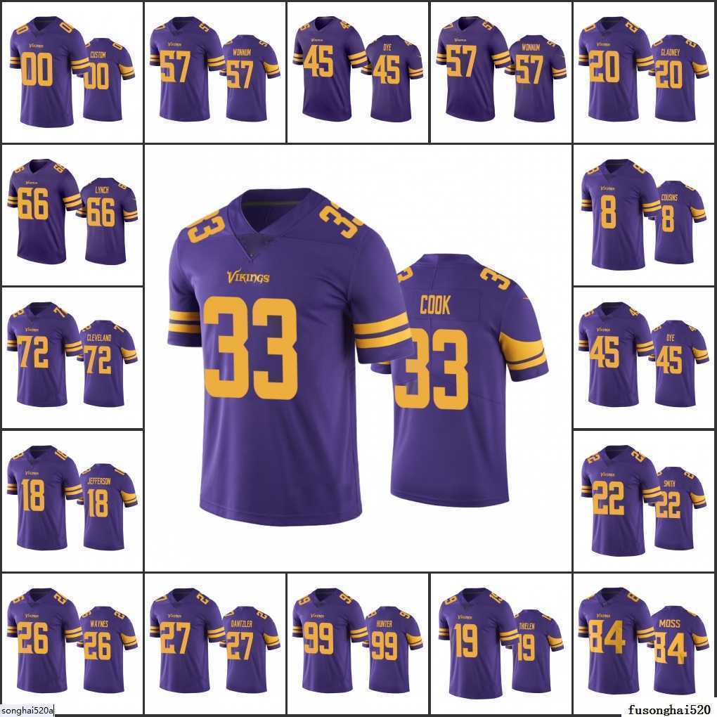 Top Quality Custom Minnesota's Vikings's Men #19 Adam Thielen 33 Dalvin Cook 8 Kirk Cousins Women Youth Custom Purple Color Rush Limited Jersey
Top Quality Custom Minnesota's Vikings's Men #19 Adam Thielen 33 Dalvin Cook 8 Kirk Cousins Women Youth Custom Purple Color Rush Limited Jersey