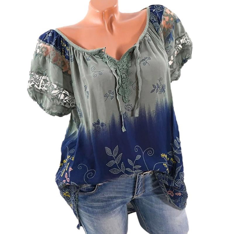 Hollow Out Shirts Women Short Sleeve V-neck Printed Lace Tops Loose Shirt Blouse Tops Chemise Femme Women Blouses Camisas Mujer, Watermelon red
Hollow Out Shirts Women Short Sleeve V-neck Printed Lace Tops Loose Shirt Blouse Tops Chemise Femme Women Blouses Camisas Mujer, Watermelon red