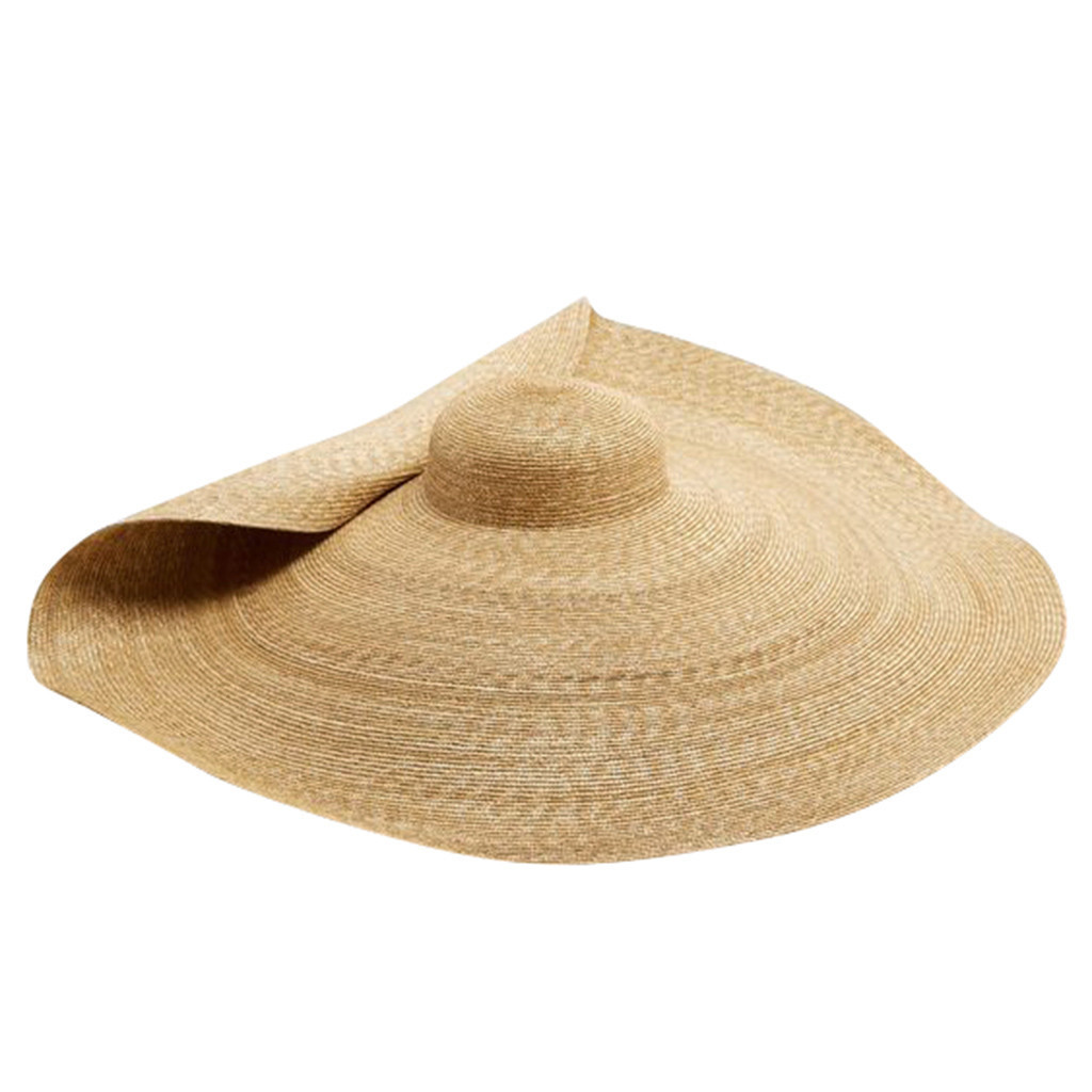 SAGACE Woman Fashion Large Sun Hat Beach Anti-UV Sun Protection Foldable Straw Cap Cover Oversized Sunshade Beach Straw Hat 2019 Y200716