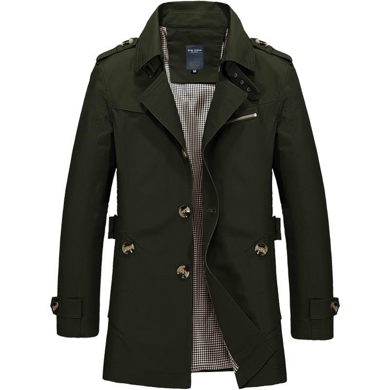 Men's Jackets TANG 2021 Men Jacket Coat Spring Fashion Trench Brand Casual Fit Overcoat Outerwear