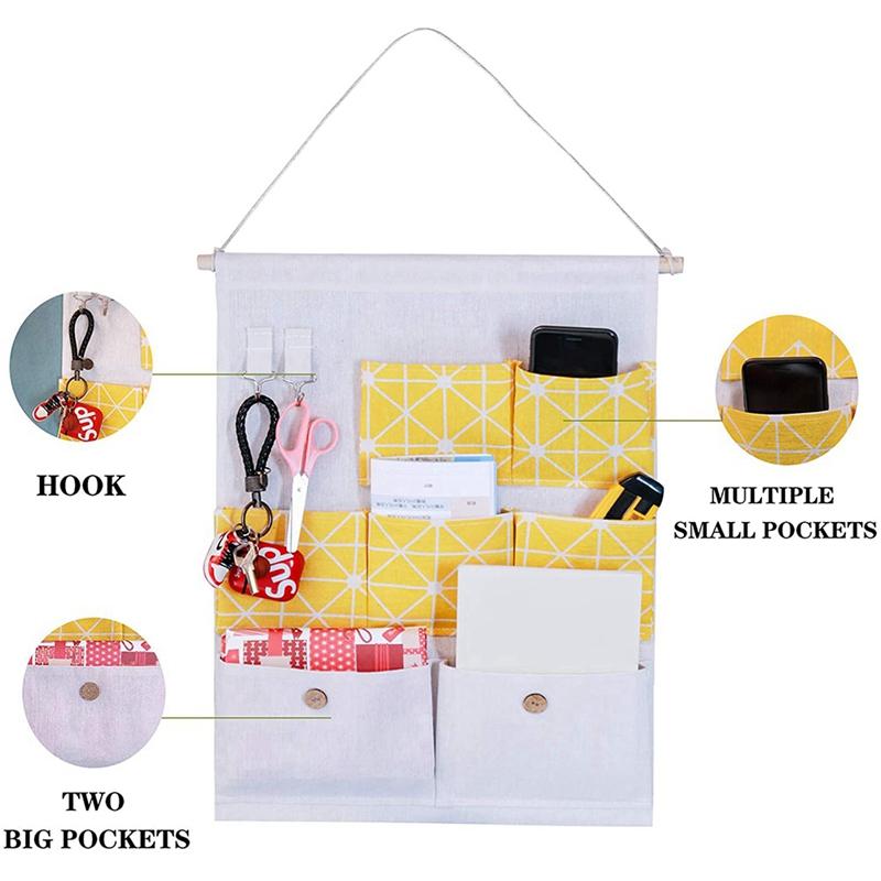 Hanging Closet Storage Bag Linen Cotton Wall-Mounted Storage Bag, Door Wall-Mounted Pocket Bag 2 PCS, Light green
Hanging Closet Storage Bag Linen Cotton Wall-Mounted Storage Bag, Door Wall-Mounted Pocket Bag 2 PCS, Light green
