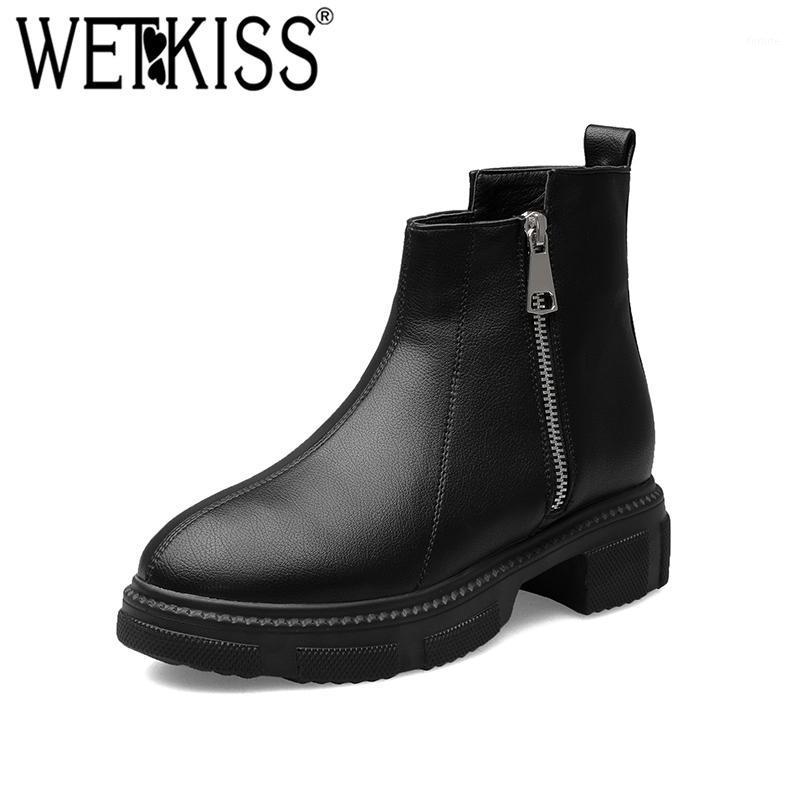 WETKISS Autumn New Round Toe Bootie Thick Platform Zip Women Ankle Boots Simple Casual Shoes Solid Fashion Non Slip Boots Hot1, Black
WETKISS Autumn New Round Toe Bootie Thick Platform Zip Women Ankle Boots Simple Casual Shoes Solid Fashion Non Slip Boots Hot1, Black
