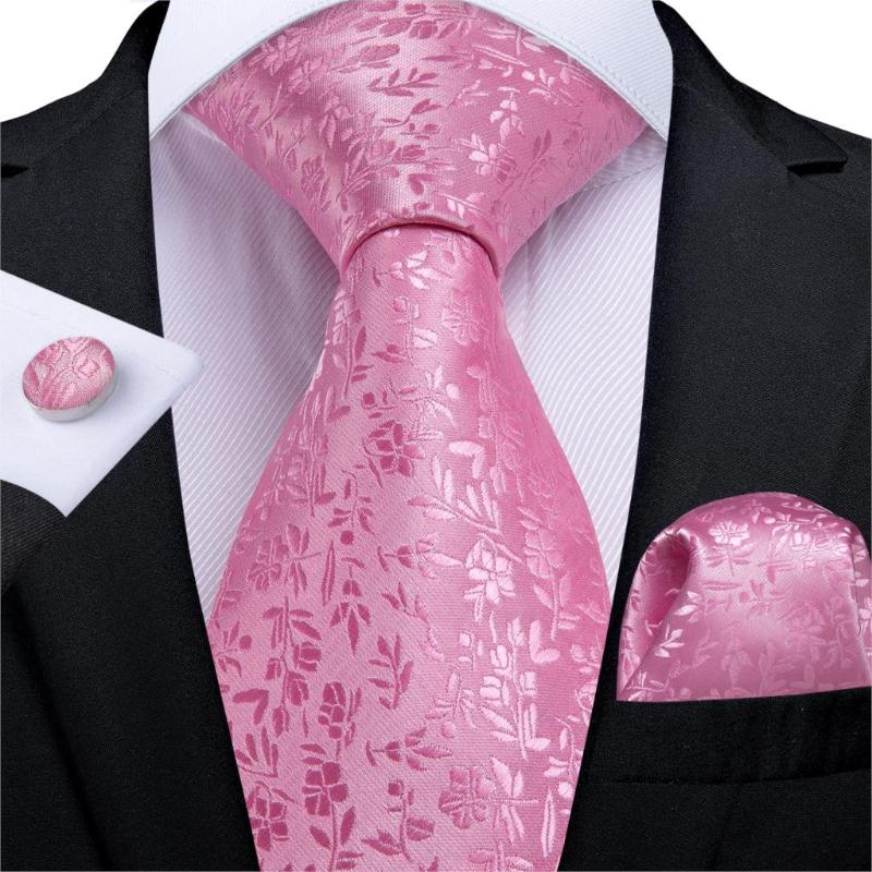 Gift Men Tie Pink Solid Floral Silk Wedding Tie For Men DiBanGu New Designer Hanky Cufflink Business Set Party MJ-7271
Gift Men Tie Pink Solid Floral Silk Wedding Tie For Men DiBanGu New Designer Hanky Cufflink Business Set Party MJ-7271