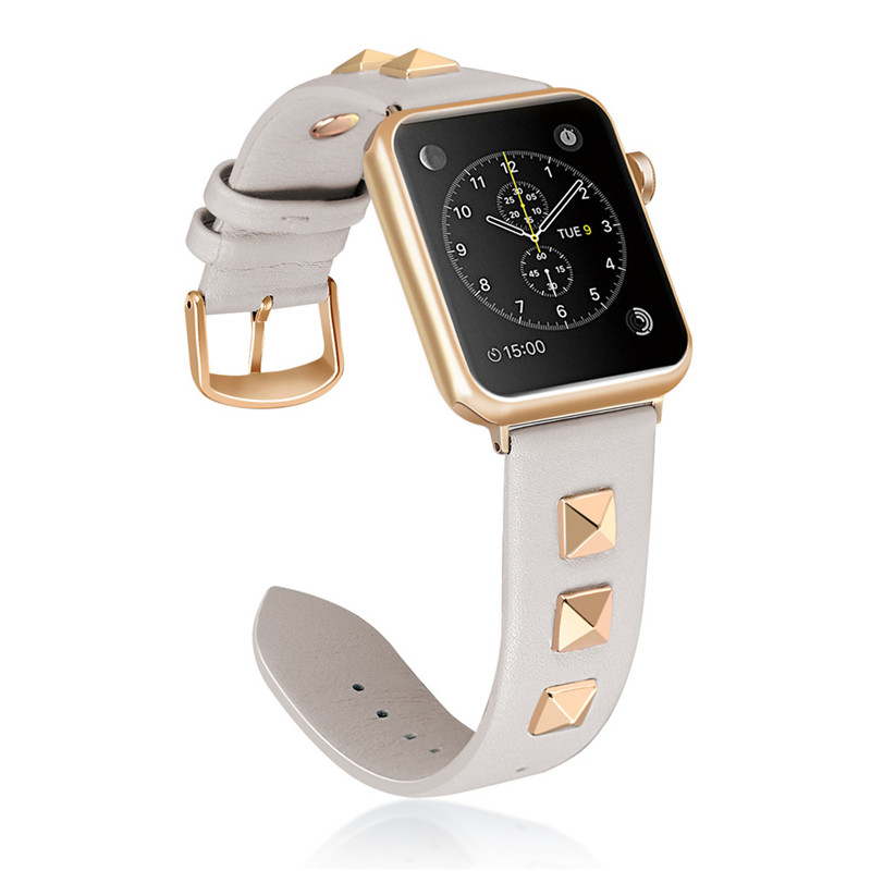 Genuine Leather Strap Rivet Style Watchband for Apple Watch Band iwatch Series 6 SE 5 4 3 2 Bracelet Men/Women 40mm 44mm 38mm 42mm
Genuine Leather Strap Rivet Style Watchband for Apple Watch Band iwatch Series 6 SE 5 4 3 2 Bracelet Men/Women 40mm 44mm 38mm 42mm
