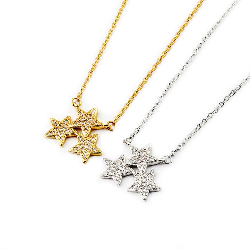V Attract Crystal Overlap Three Stars Cubic Zirconia Necklace For Women And Girls Gifts Stainless Steel Chain Jewelry
V Attract Crystal Overlap Three Stars Cubic Zirconia Necklace For Women And Girls Gifts Stainless Steel Chain Jewelry