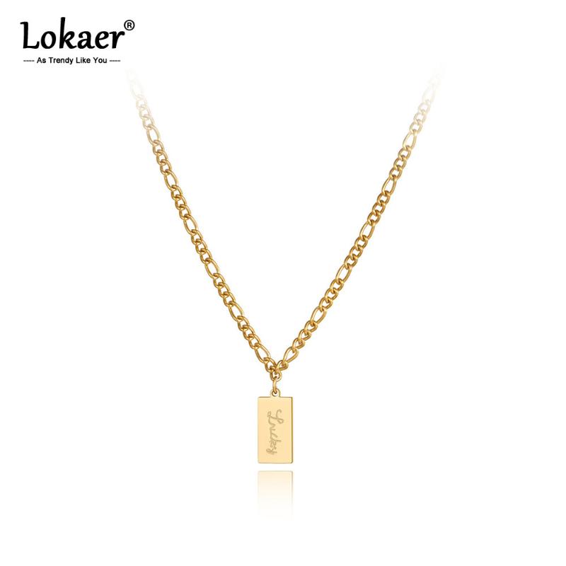 Lokaer Fashion Titanium Stainless Steel Geometric Charm Chain Link Choker Necklace Hiphop/Rock Pendant Necklace For Women N20257
Lokaer Fashion Titanium Stainless Steel Geometric Charm Chain Link Choker Necklace Hiphop/Rock Pendant Necklace For Women N20257
