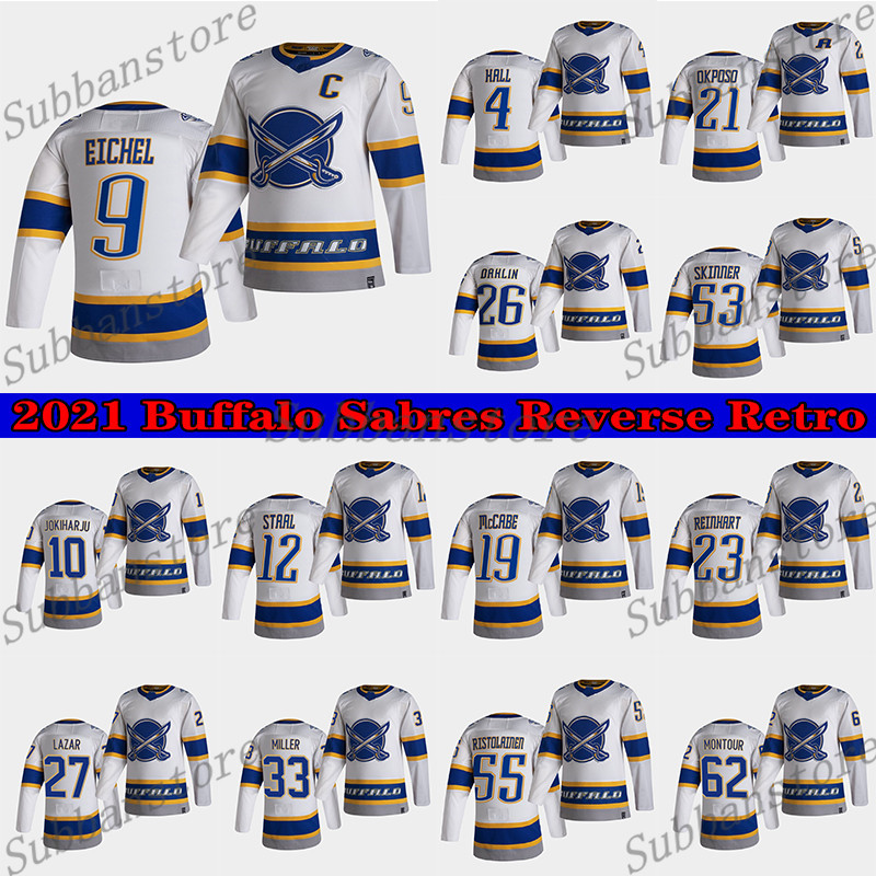 Buffalo Sabres 2021 Reverse Retro Jersey 4 Taylor Hall 9 Jack Eichel 26 Rasmus Dahlin 53 Jeff Skinner 55 Ristolainen Hockey Jerseys, White
Buffalo Sabres 2021 Reverse Retro Jersey 4 Taylor Hall 9 Jack Eichel 26 Rasmus Dahlin 53 Jeff Skinner 55 Ristolainen Hockey Jerseys, White