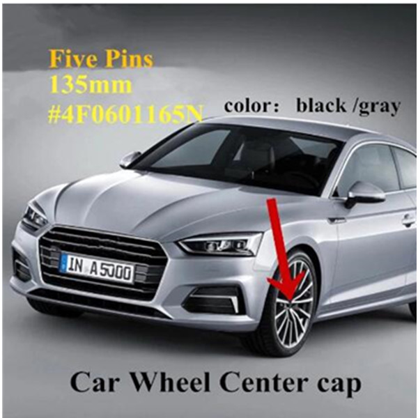 4PCS Wheel Hub Cap Center Cover 135mm ABS Hub Cap Logo sline 4F0601165 4F0601165N for A4L A6L Car Styling