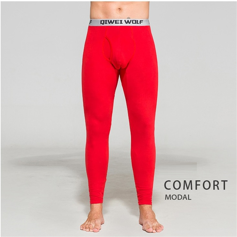 Autumn and winter men thermal underwear pants thin normally modal long johns 201124