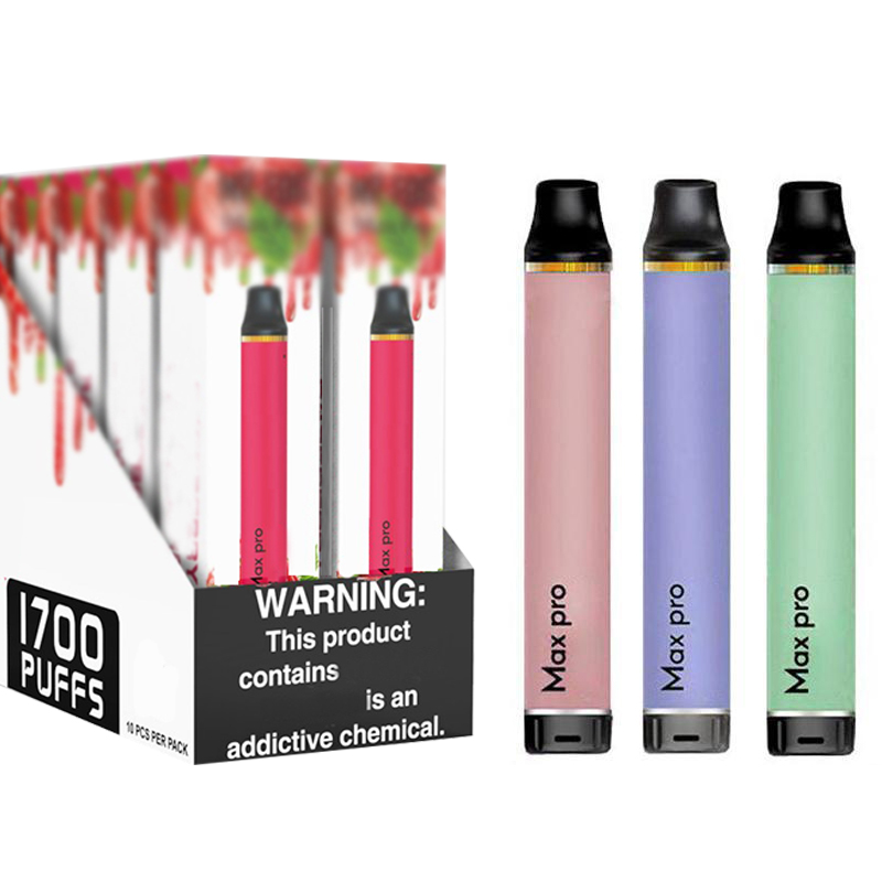 E cigarettes Max Pro Disposable Vape pen Pods Device 1700 puffs 2000 with hanger 600mAh Battery Pre-filled Kit Flow Bang XXL
E cigarettes Max Pro Disposable Vape pen Pods Device 1700 puffs 2000 with hanger 600mAh Battery Pre-filled Kit Flow Bang XXL