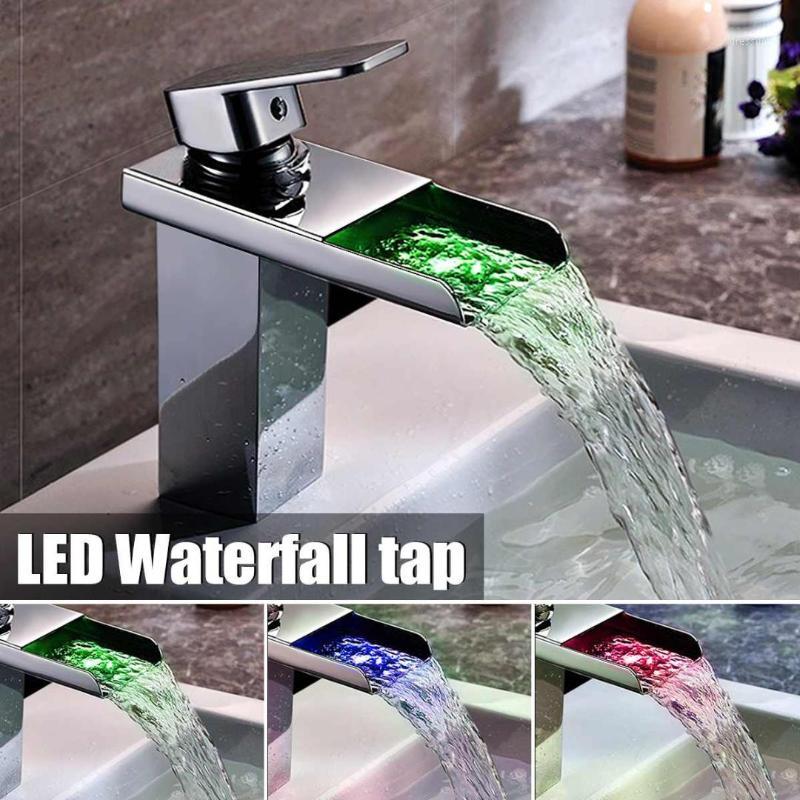 LED Color Change Waterfall Basin Faucet Chrome Polished Single Handle Faucet Bathroom Sink Cold And Hot Mixer Tap1
LED Color Change Waterfall Basin Faucet Chrome Polished Single Handle Faucet Bathroom Sink Cold And Hot Mixer Tap1