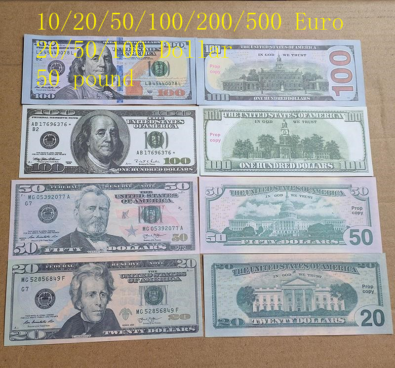 Best quality Euro fake money pound movie prop Dollar faux billet barware play bills banknote counting prop 100pcs/pack 01
Best quality Euro fake money pound movie prop Dollar faux billet barware play bills banknote counting prop 100pcs/pack 01