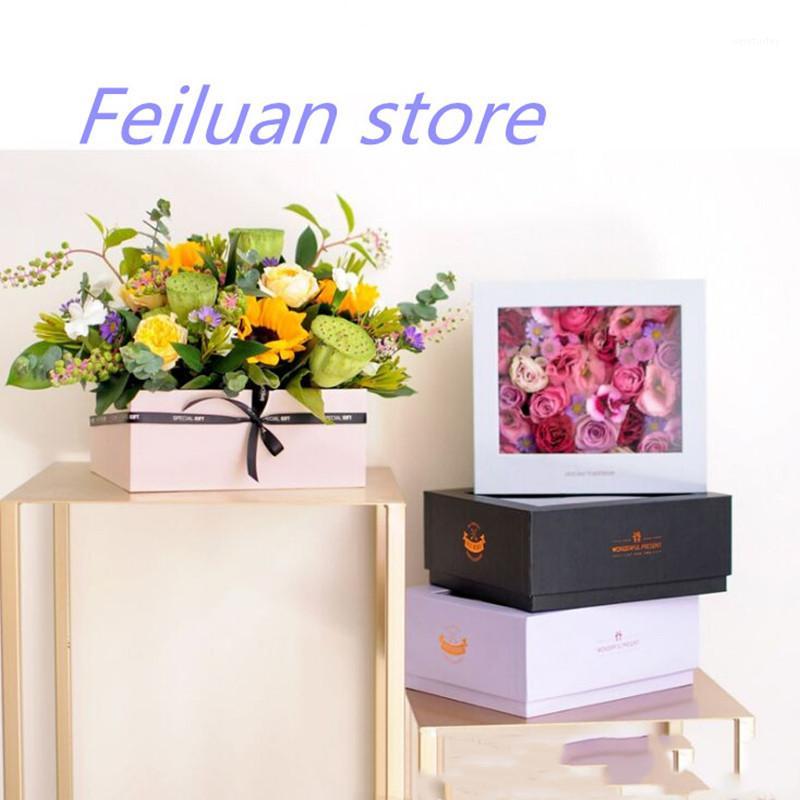 New hot sale 1pcs 22x22x9cm black color Square hand gift flower box transparent PVC beautiful window gift wrapping paper box1
New hot sale 1pcs 22x22x9cm black color Square hand gift flower box transparent PVC beautiful window gift wrapping paper box1