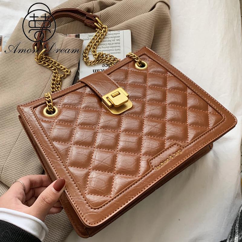 New Diamond Lattice Soft PU Leather Shoulder Bags For Women 2021 Fashion Chain Lady Crossbody Bag Designer High Quality Handbags, Black
New Diamond Lattice Soft PU Leather Shoulder Bags For Women 2021 Fashion Chain Lady Crossbody Bag Designer High Quality Handbags, Black