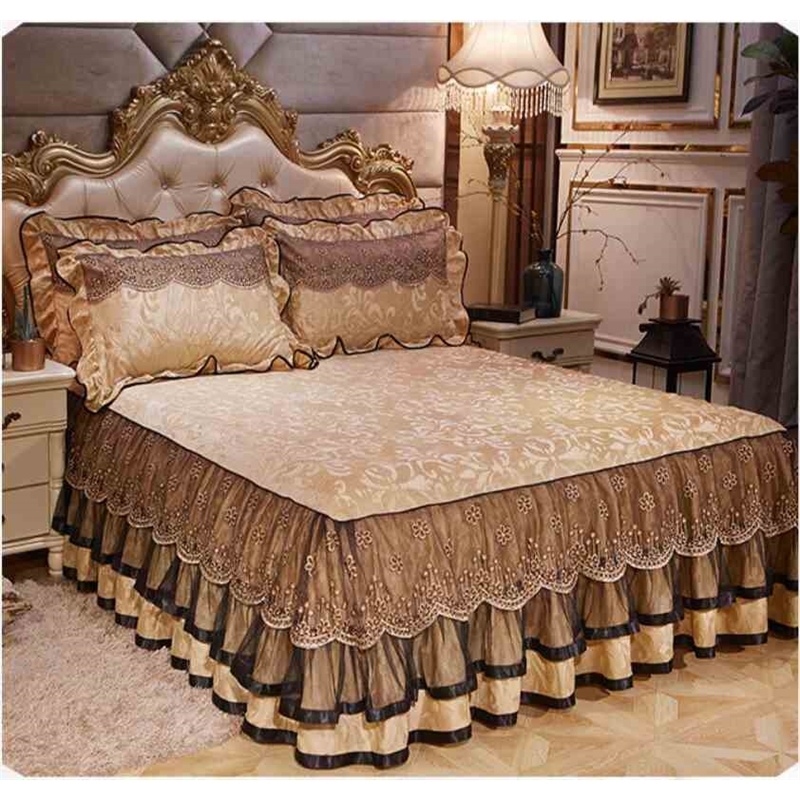 Winter Thick Velvet Bedding Bed Skirt Pillowcase 1/3pcs Lace Bedclothes Mattress cover Warm Bedspread Bed Sheet Home Textile Y200417, As picture
Winter Thick Velvet Bedding Bed Skirt Pillowcase 1/3pcs Lace Bedclothes Mattress cover Warm Bedspread Bed Sheet Home Textile Y200417, As picture