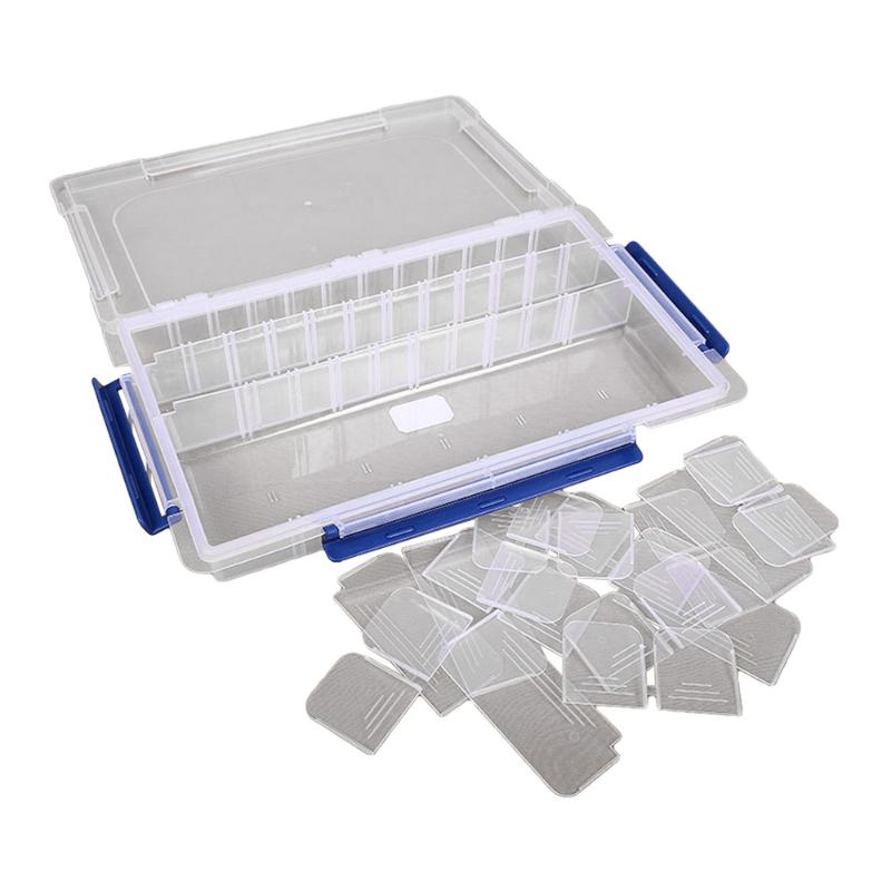 1pc Plastic Desktop Storage Box 28 Slots Portable Plastic Desktop 3 Buckle Case Organizer Storage Box
1pc Plastic Desktop Storage Box 28 Slots Portable Plastic Desktop 3 Buckle Case Organizer Storage Box