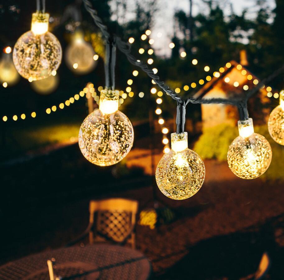 New 20 LEDS 6.5M Crystal ball Solar Lamp Power LED String Fairy Lights Solar Garlands Garden Christmas Decor For Outdoor Colorful DHL
New 20 LEDS 6.5M Crystal ball Solar Lamp Power LED String Fairy Lights Solar Garlands Garden Christmas Decor For Outdoor Colorful DHL