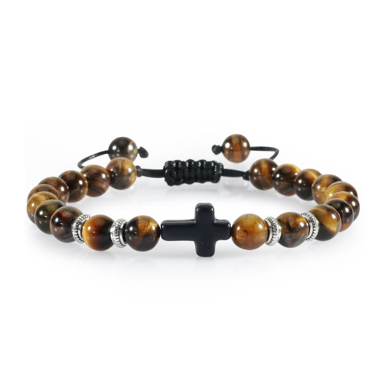 Beaded, Strands Religion Jesus Cross Braided Bracelet Adjustable Handmade Knot Rope 8mm Tiger Eye Stone Beads Bracelets Women Men Jewelry Gi
Beaded, Strands Religion Jesus Cross Braided Bracelet Adjustable Handmade Knot Rope 8mm Tiger Eye Stone Beads Bracelets Women Men Jewelry Gi