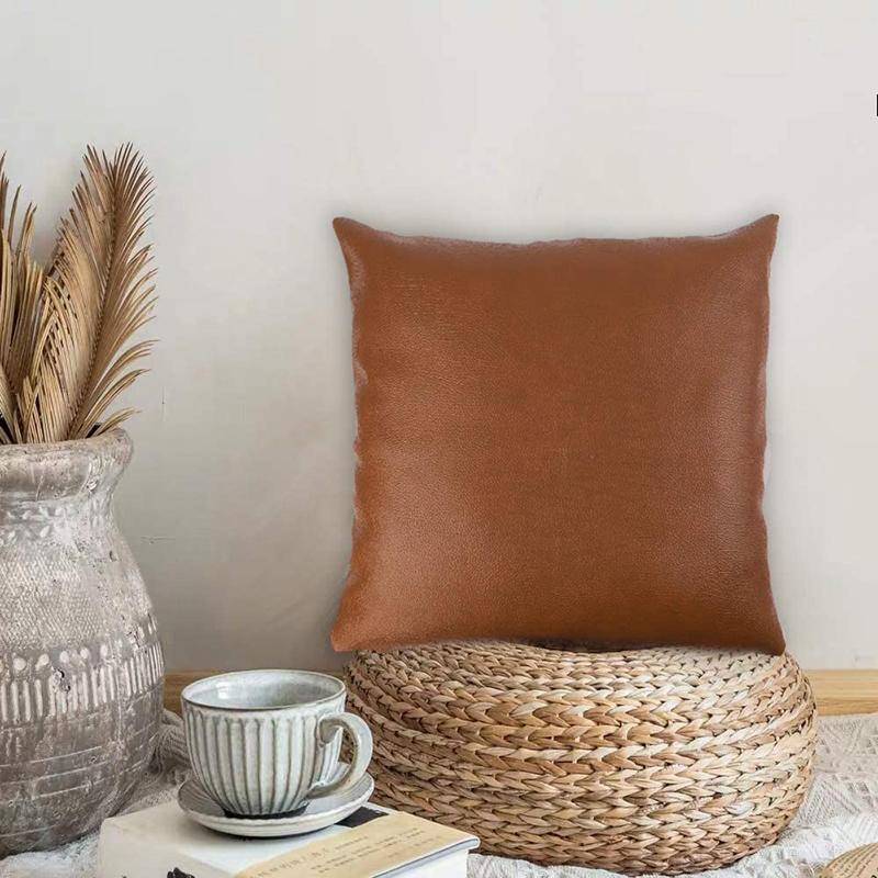 Cushion Cover 45 X 45 Cm Throw Pillowcase Sofa Home Decor Solid Color Colid Brown Faux Leather Waterproof Cushion Covers Decor, As picture
Cushion Cover 45 X 45 Cm Throw Pillowcase Sofa Home Decor Solid Color Colid Brown Faux Leather Waterproof Cushion Covers Decor, As picture