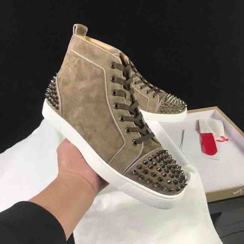 Luxurys Designers Sneakers For Men High Top Genuine Leather Suede Shoes,Paris Red Bottom Homme Flats Spikes sports rivets trainers
Luxurys Designers Sneakers For Men High Top Genuine Leather Suede Shoes,Paris Red Bottom Homme Flats Spikes sports rivets trainers