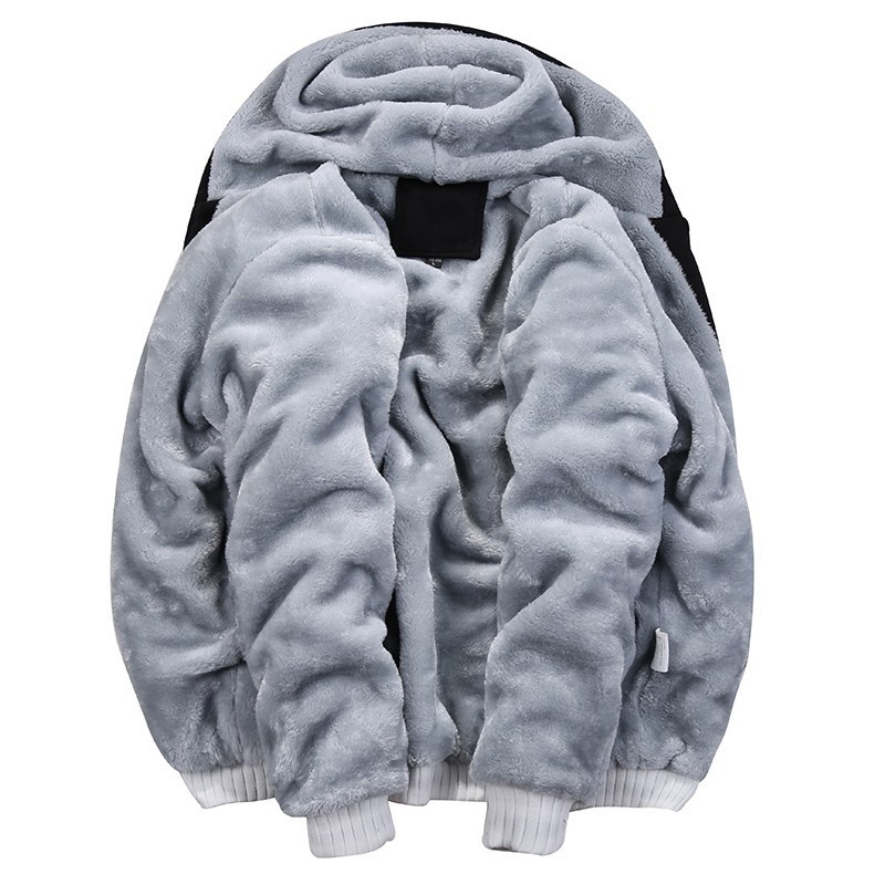 Winter Inner Fleece Hoodies Men New Casual Hooded Warm Sweatshirts Male Thicken Tracksuit 2PC Jacket+Pant Men Moleton Masculino 201104