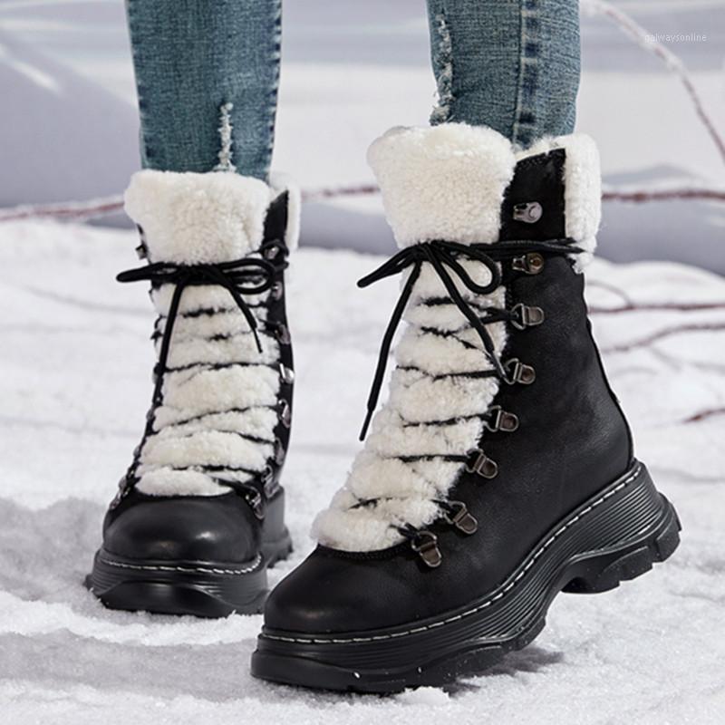 Genuine Leather Fur Sneakers Boots Platform Thick Bottom Ankle Boots Warm Winter Shoes Quality Snow Female Designer Botas1, Waxed cowhide
Genuine Leather Fur Sneakers Boots Platform Thick Bottom Ankle Boots Warm Winter Shoes Quality Snow Female Designer Botas1, Waxed cowhide