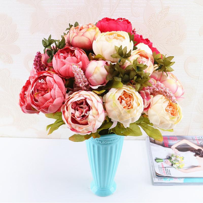 13 Branches Small fresh Artificial Silk Peony Bouquets Big Flowers for Wedding Party Office Hotel and Home Decoration1, As picture
13 Branches Small fresh Artificial Silk Peony Bouquets Big Flowers for Wedding Party Office Hotel and Home Decoration1, As picture