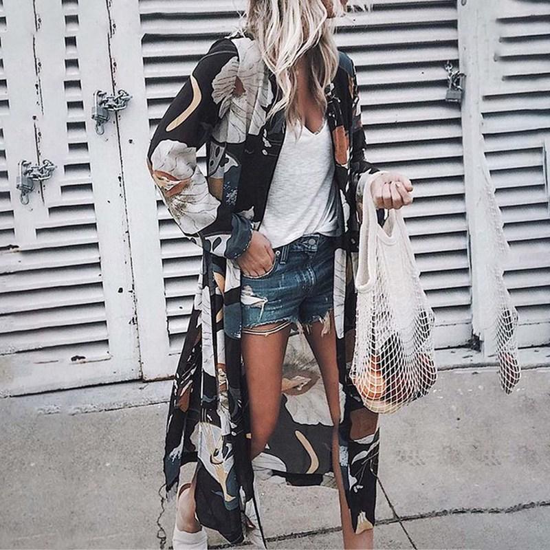 2020 Autumn Fashion Women Lady Floral Printed Maxi Kimono Duster Cardigan Chiffon Shirts Loose Blouses Streetwear Beach, Black
2020 Autumn Fashion Women Lady Floral Printed Maxi Kimono Duster Cardigan Chiffon Shirts Loose Blouses Streetwear Beach, Black